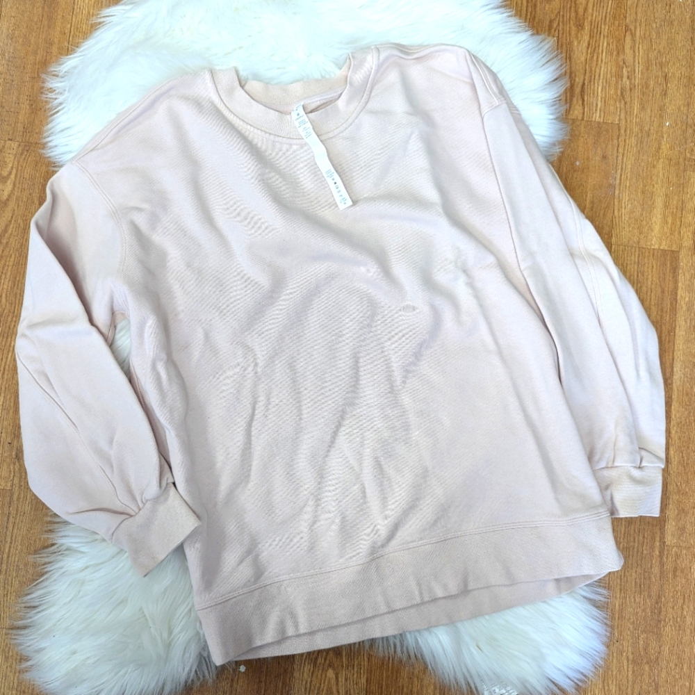 Lululemon Perfectly Oversized Crew Sweatshirt Nude Pink - Picture 2 of 2
